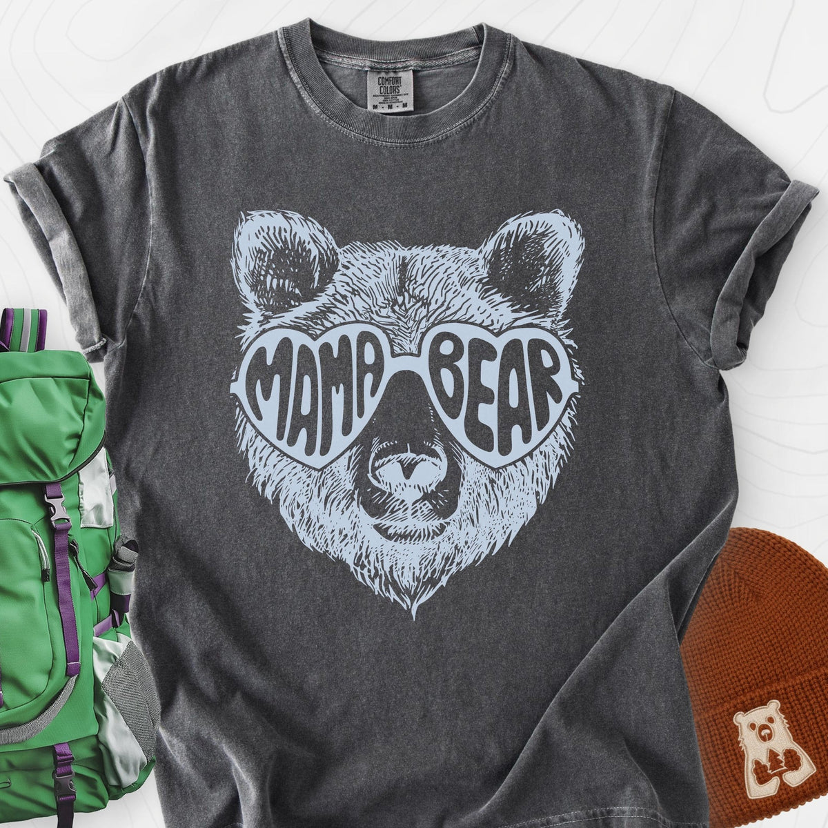 Mama Bear T-Shirt Gift For Hiker