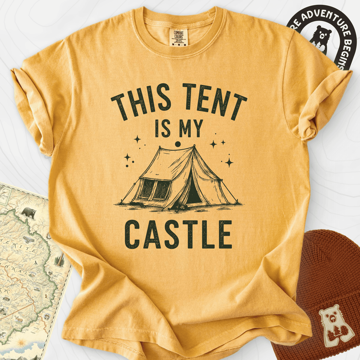 Tent Castle T-Shirt Gift For Hiker