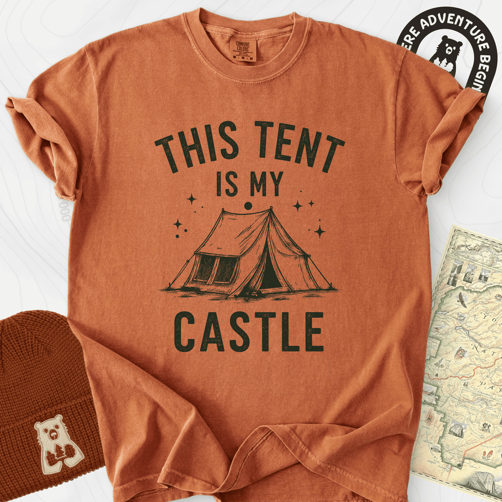 Tent Castle T-Shirt Gift For Hiker