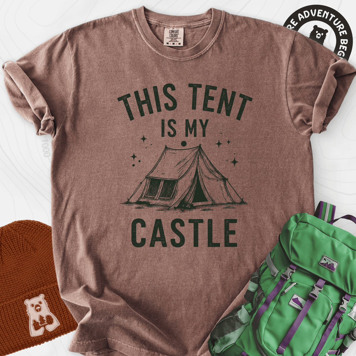 Tent Castle T-Shirt Gift For Hiker