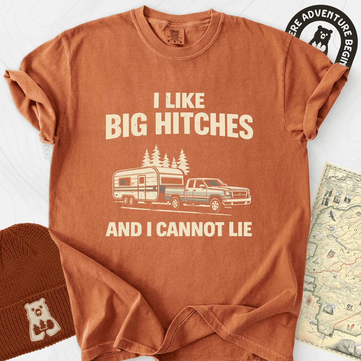 Big Hitches T-Shirt Gift For Hiker