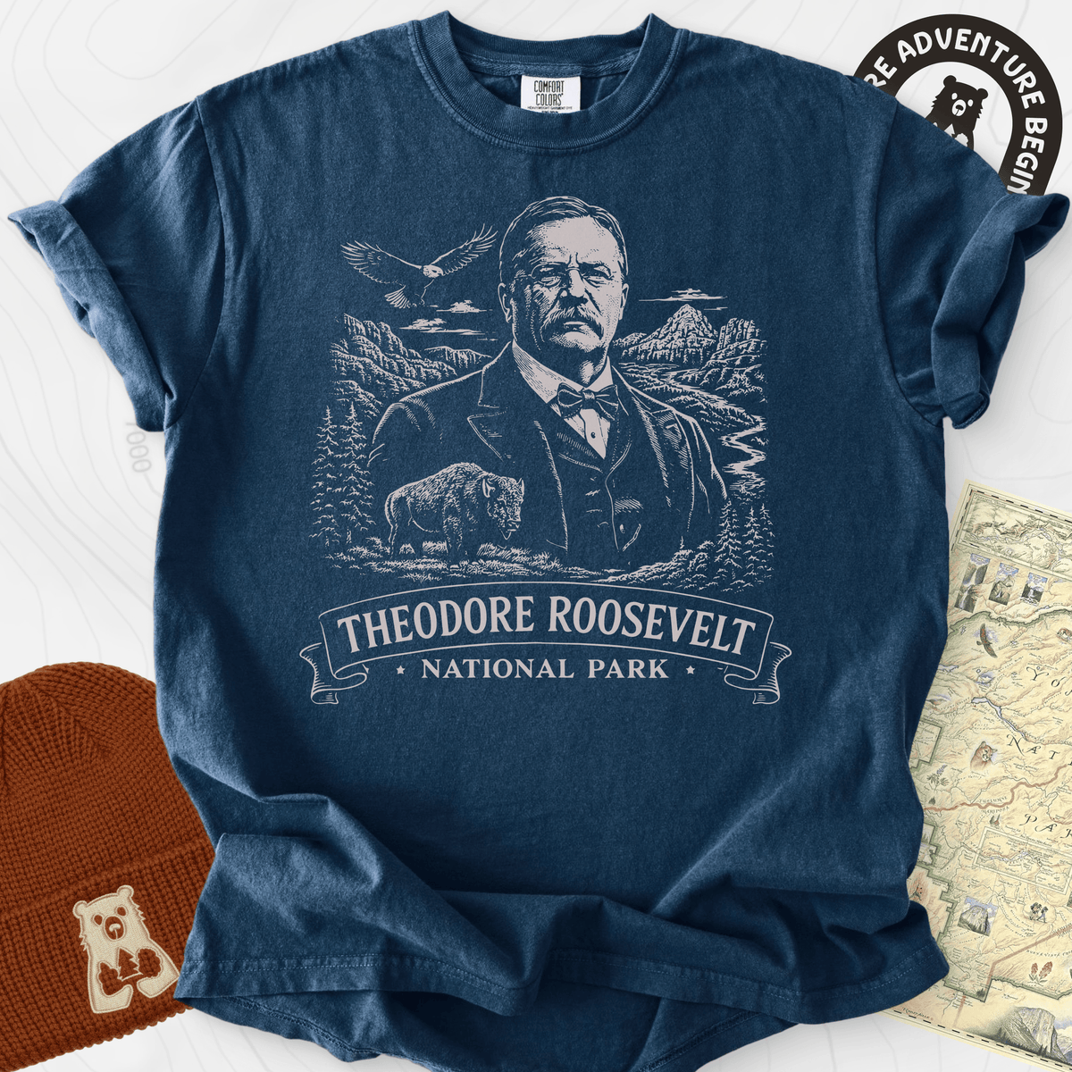 Roosevelt Mountain Badge T-Shirt Gift For Hiker