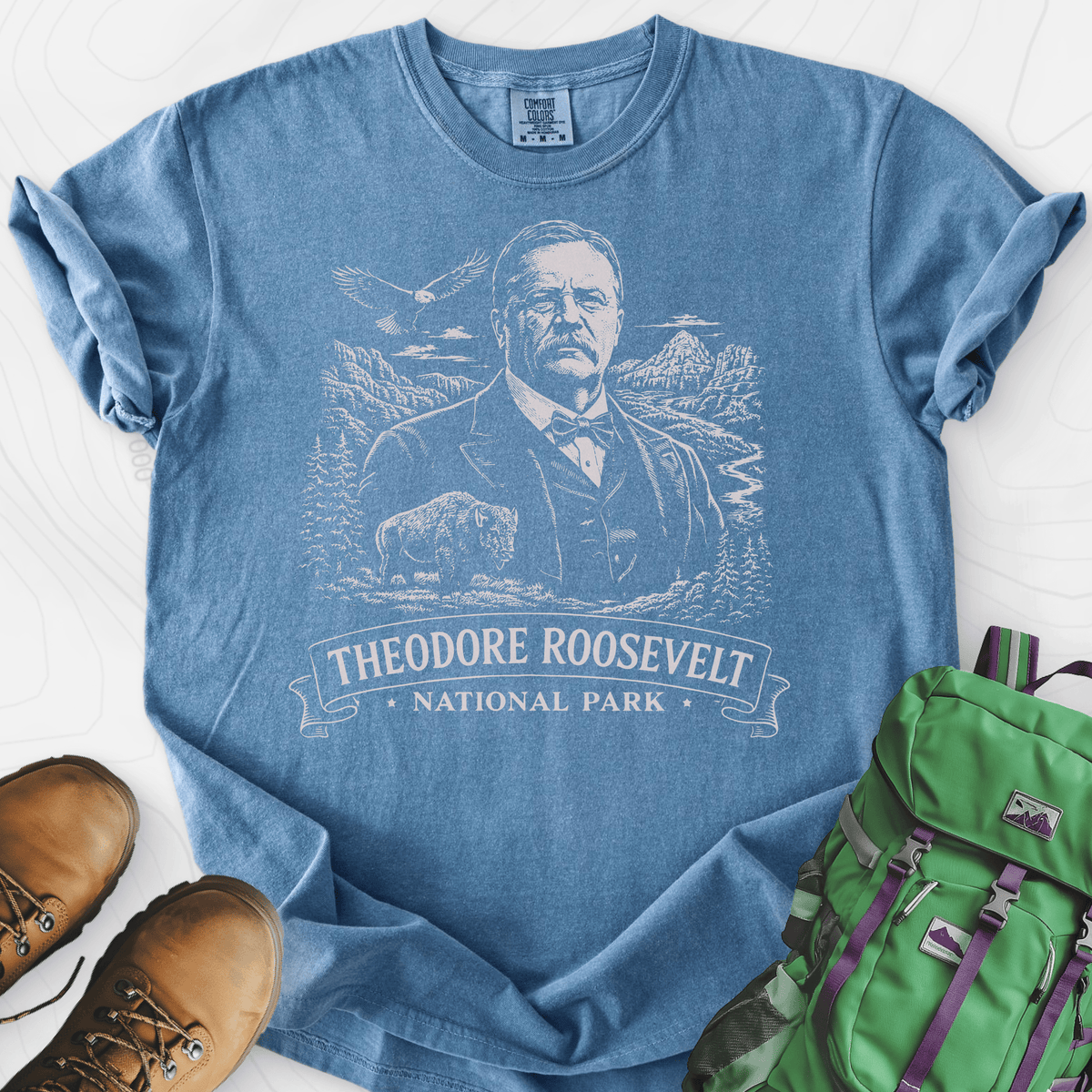 Roosevelt Mountain Badge T-Shirt Gift For Hiker