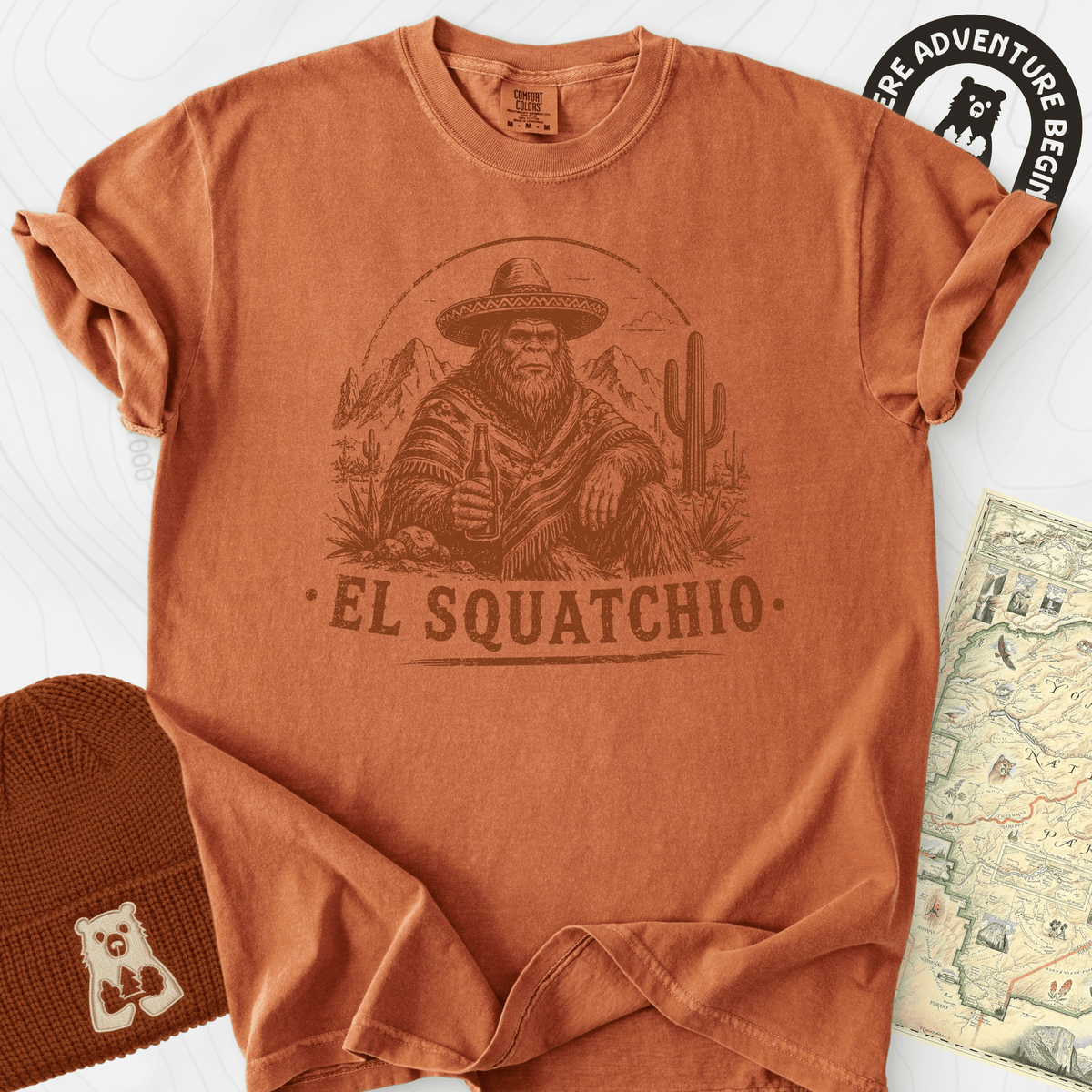 El Squatchio T-Shirt Gift For Hiker