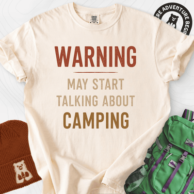 Camping Warning T-Shirt Gift For Hiker