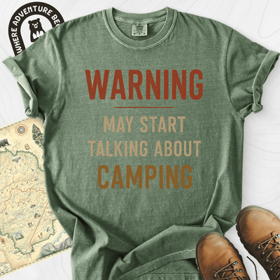 Camping Warning T-Shirt Gift For Hiker