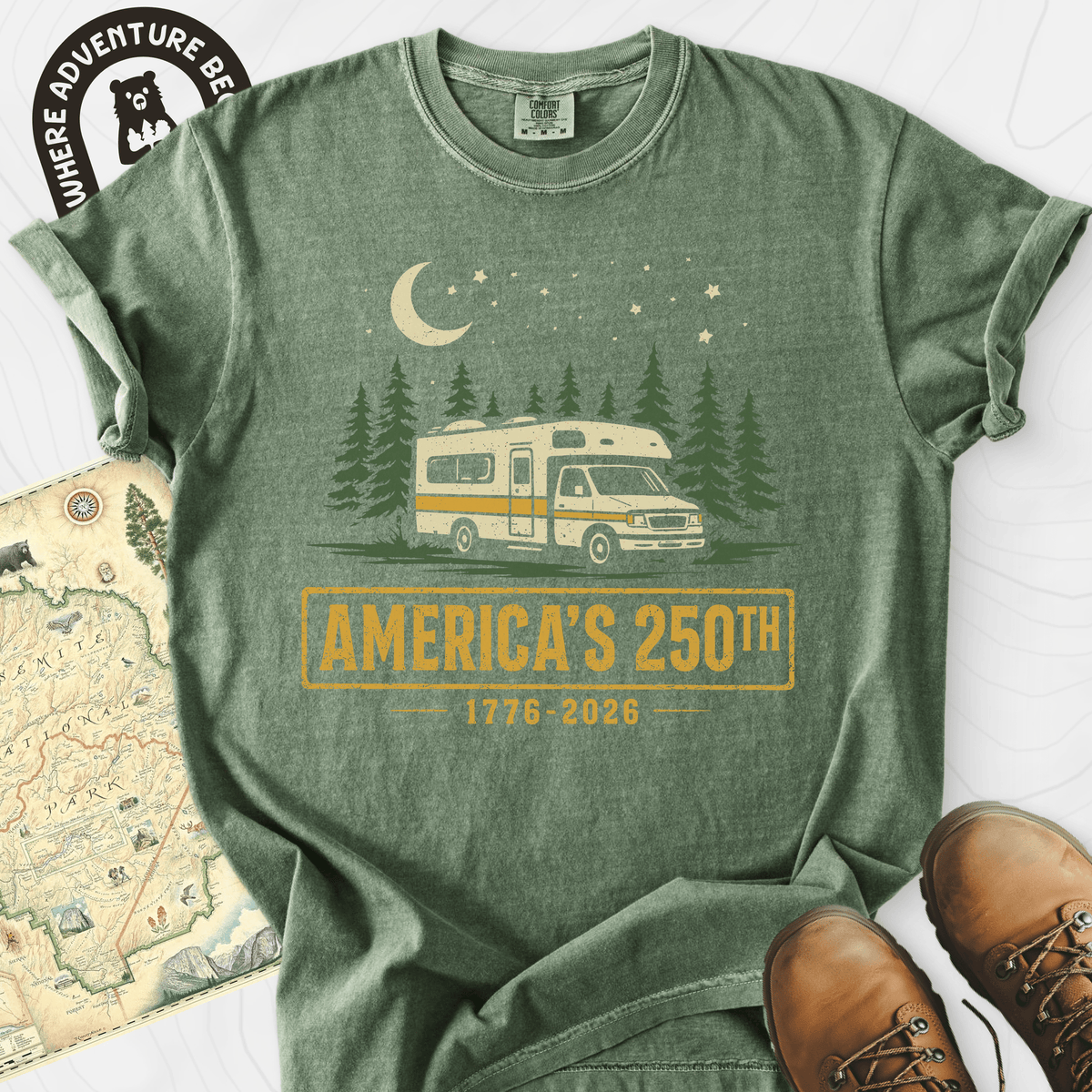 250th Camper Nights T-Shirt Gift For Hiker