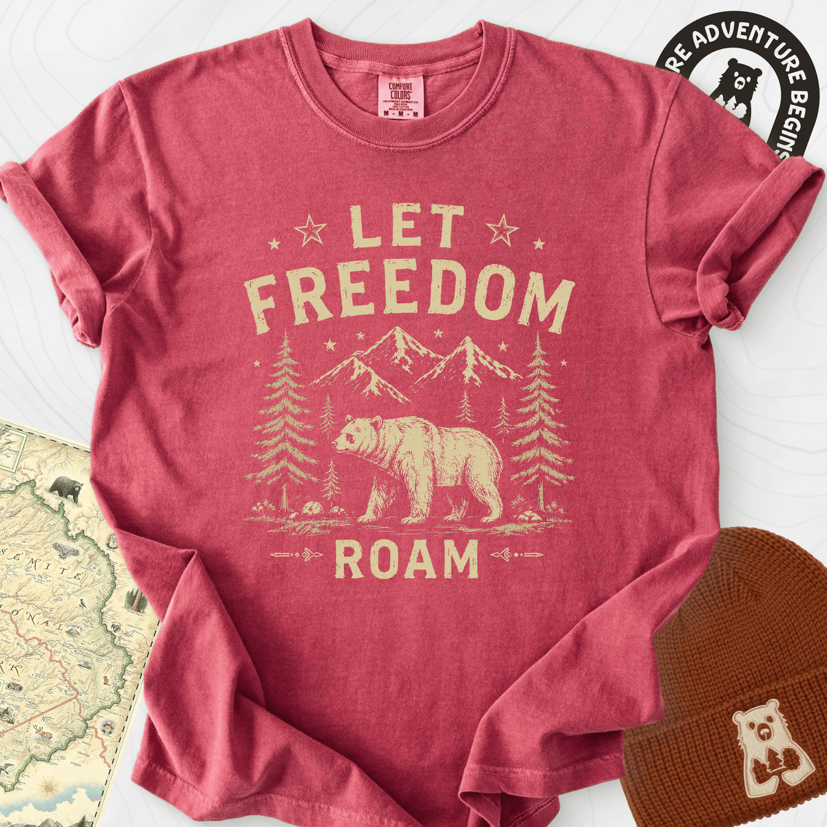 Let Freedom Roam T-Shirt Gift For Hiker