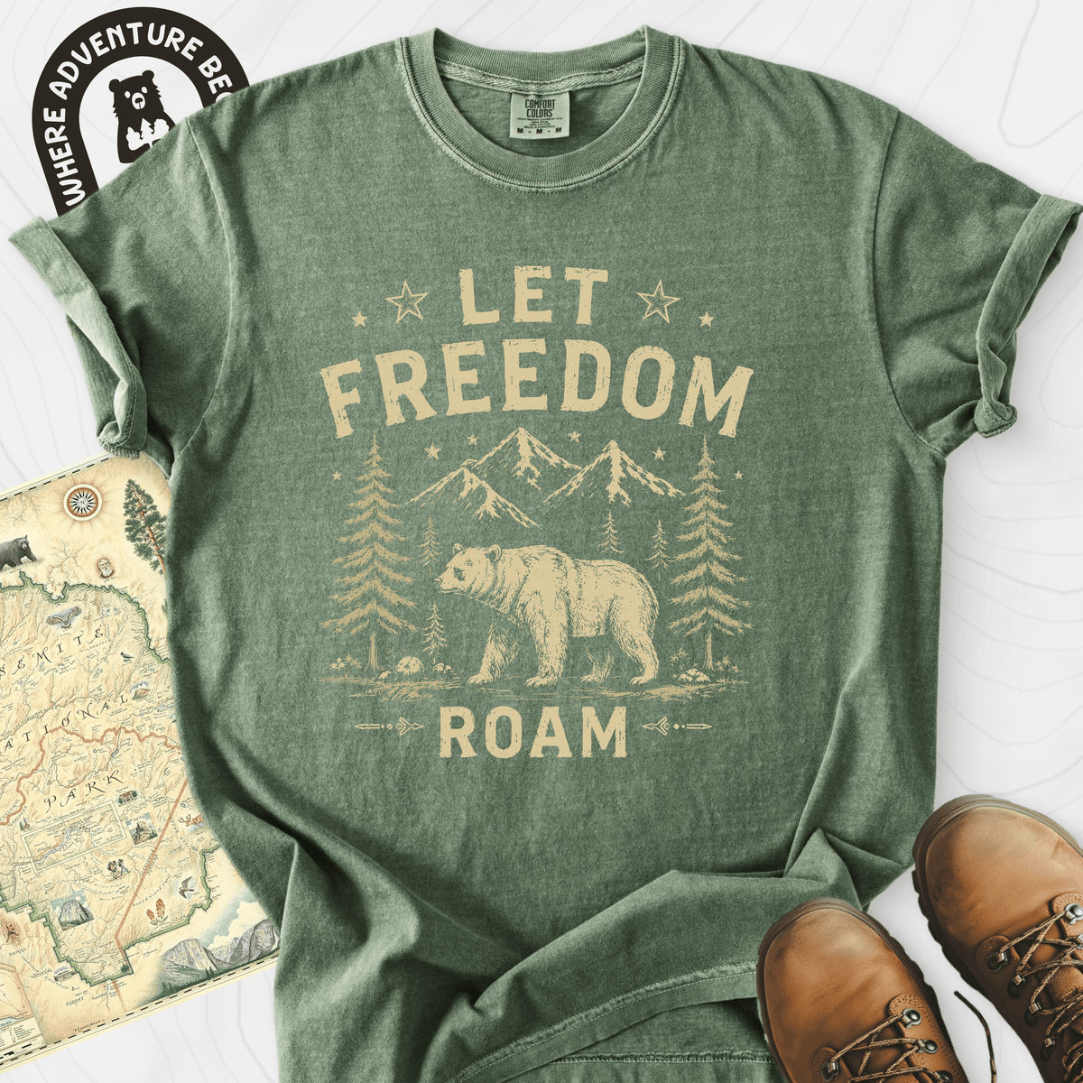 Let Freedom Roam T-Shirt Gift For Hiker