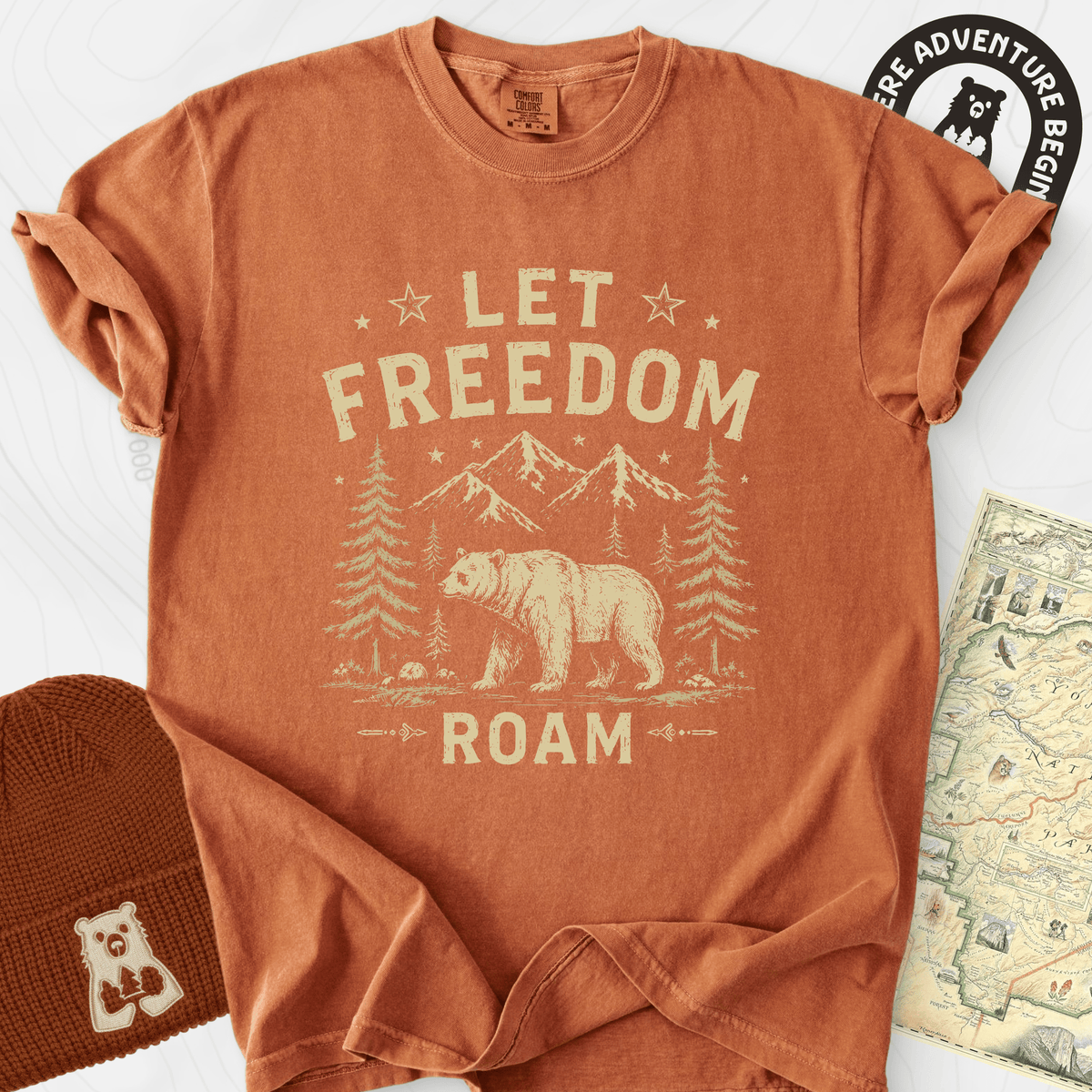 Let Freedom Roam T-Shirt Gift For Hiker