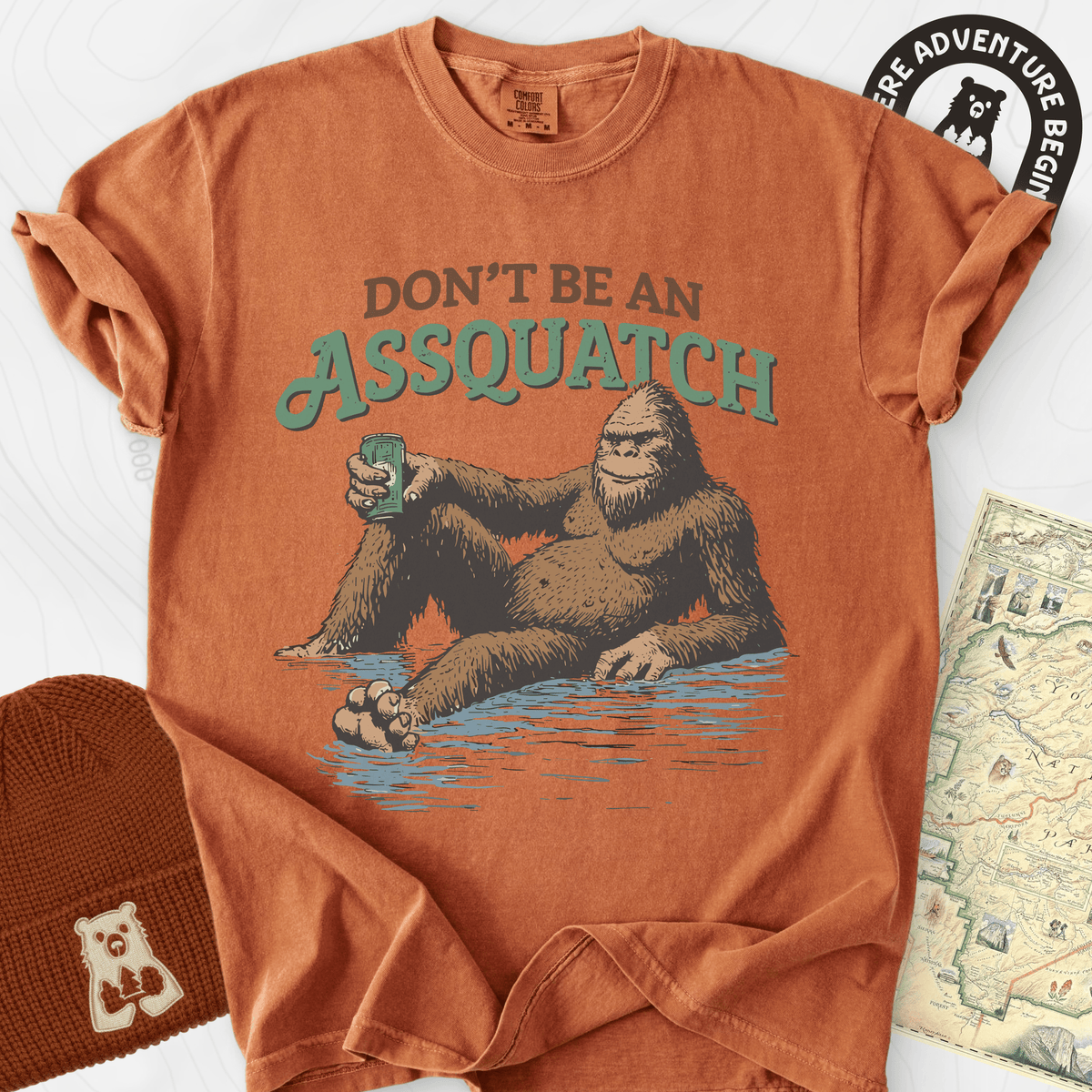 Don't Be an Assquatch T-Shirt Gift For Hiker