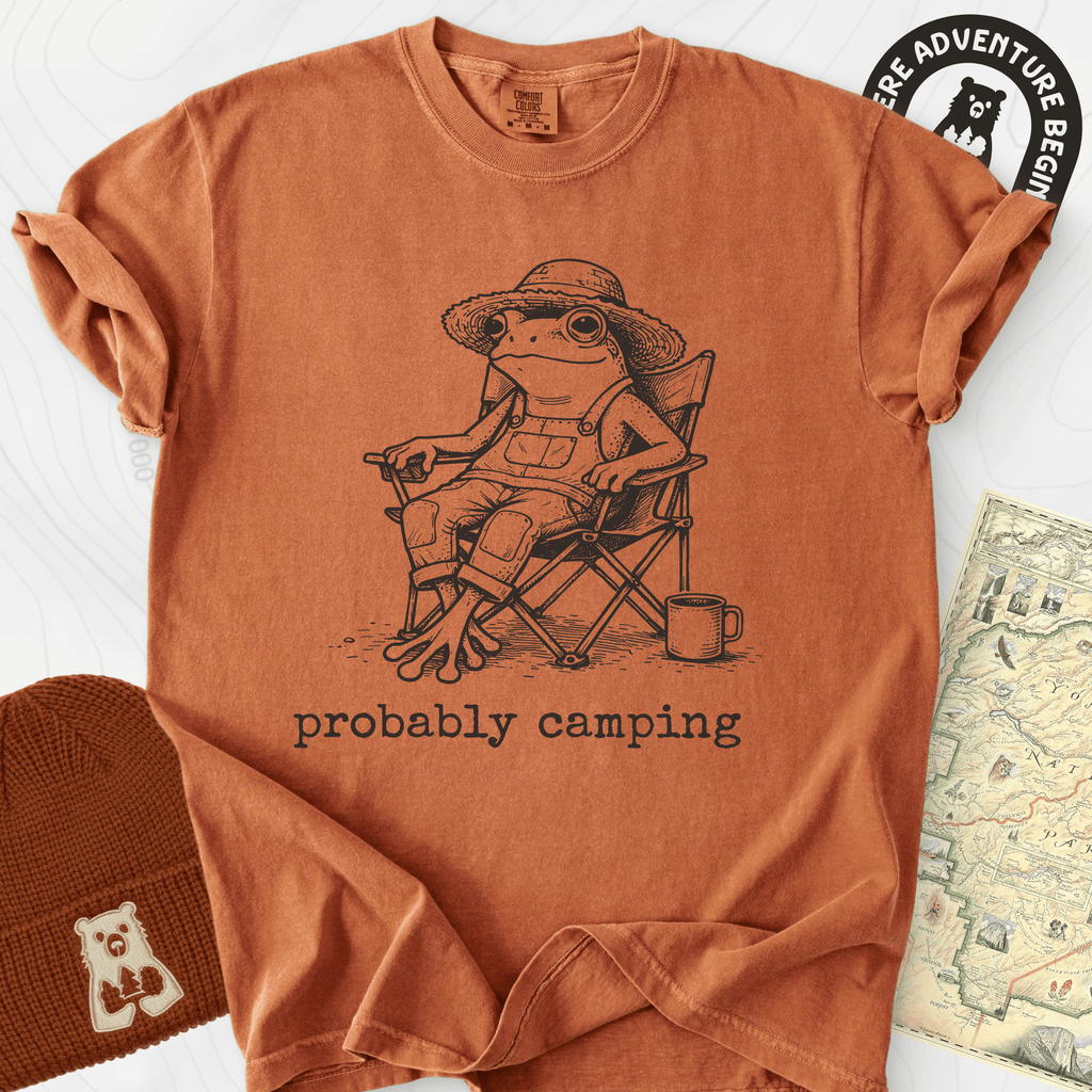 Probably Camping T-Shirt Gift For Hiker