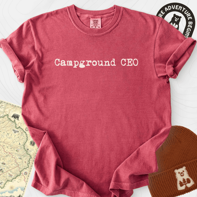 Campground CEO T-Shirt Gift For Hiker