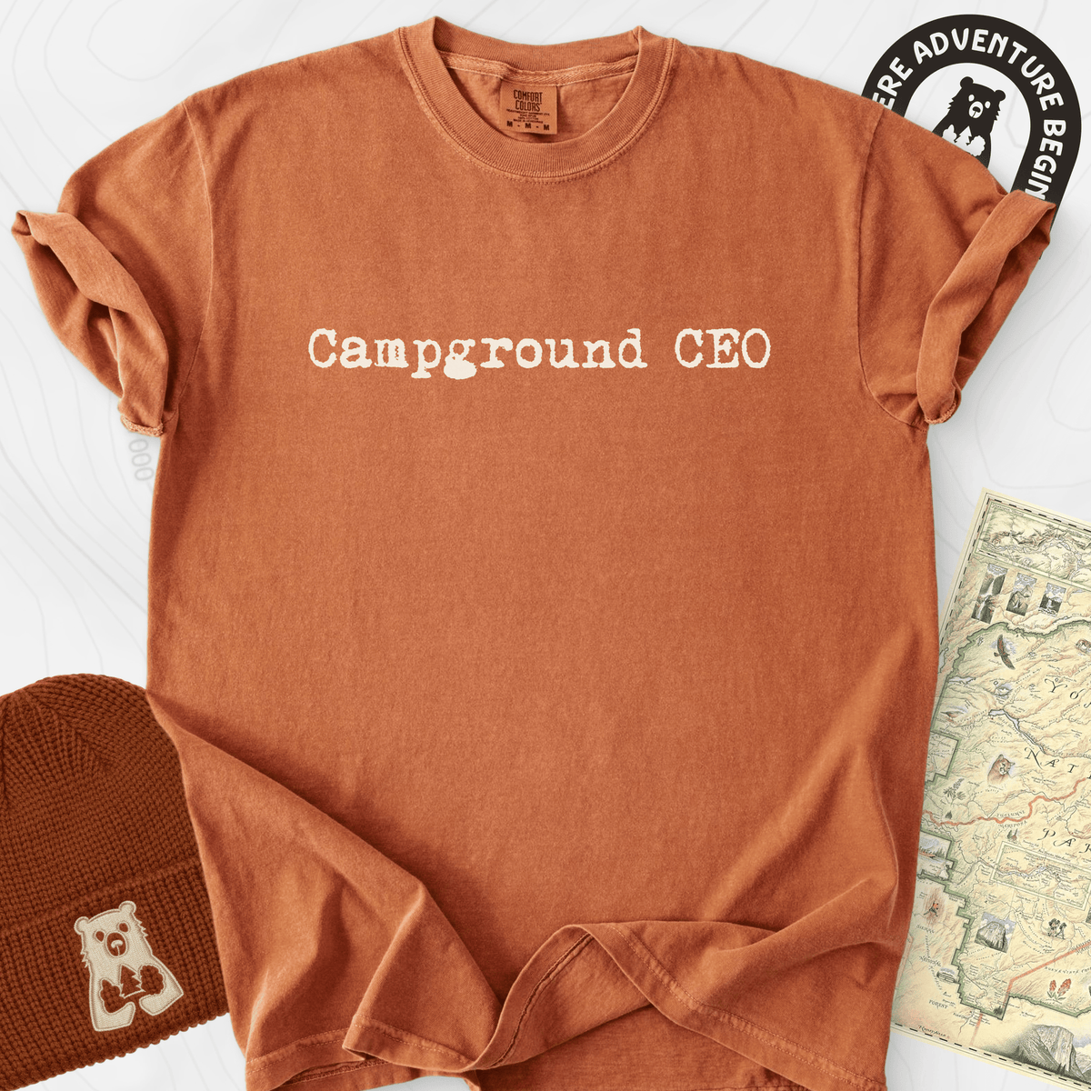 Campground CEO T-Shirt Gift For Hiker