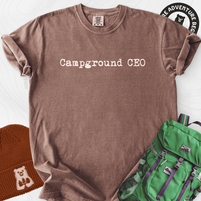 Campground CEO T-Shirt Gift For Hiker