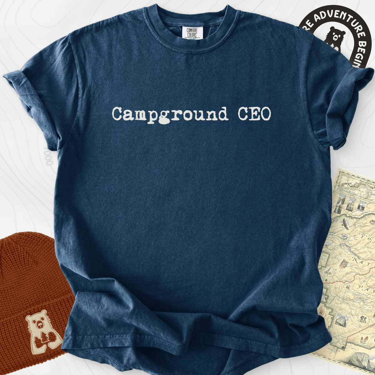 Campground CEO T-Shirt Gift For Hiker