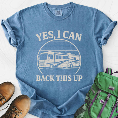 I Can Back This Up T-Shirt Gift For Hiker