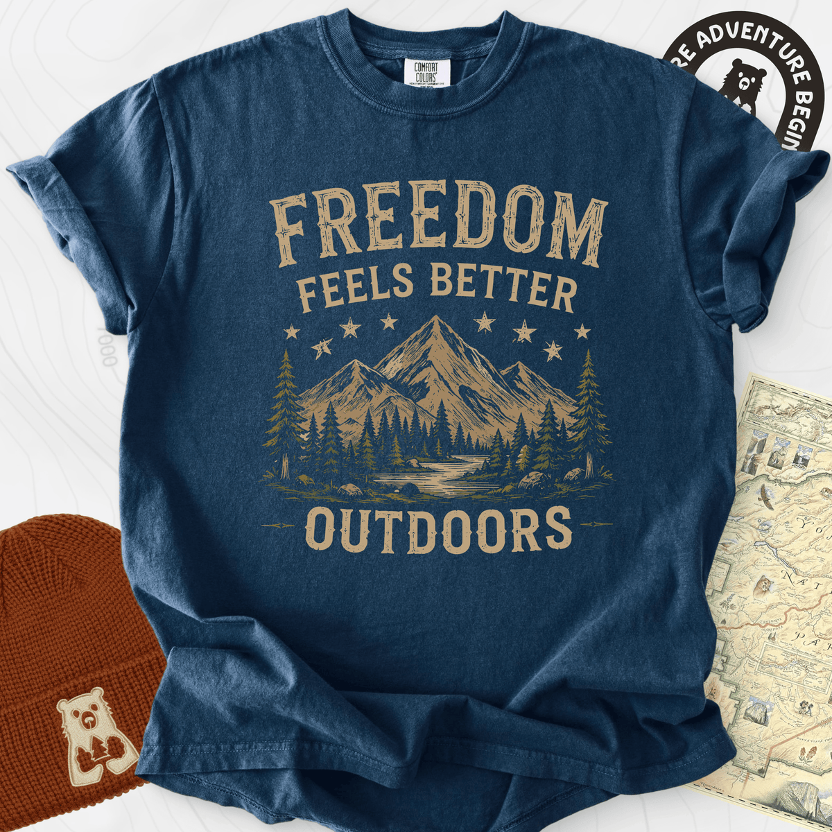 Freedom Outdoors T-Shirt Gift For Hiker