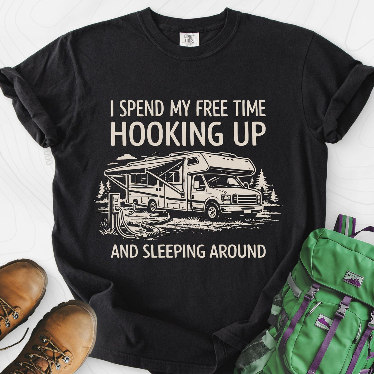Sleeping Around T-Shirt Gift For Hiker