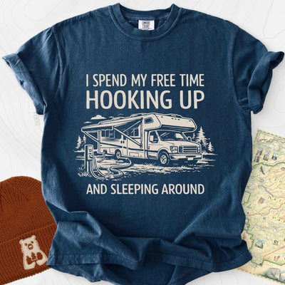 Sleeping Around T-Shirt Gift For Hiker