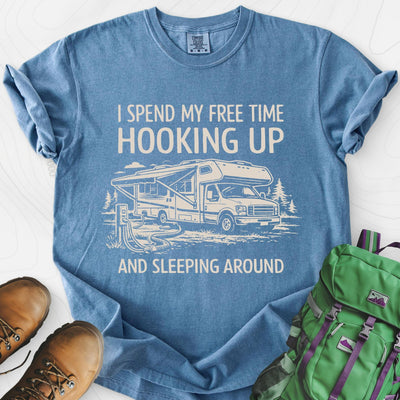 Sleeping Around T-Shirt Gift For Hiker