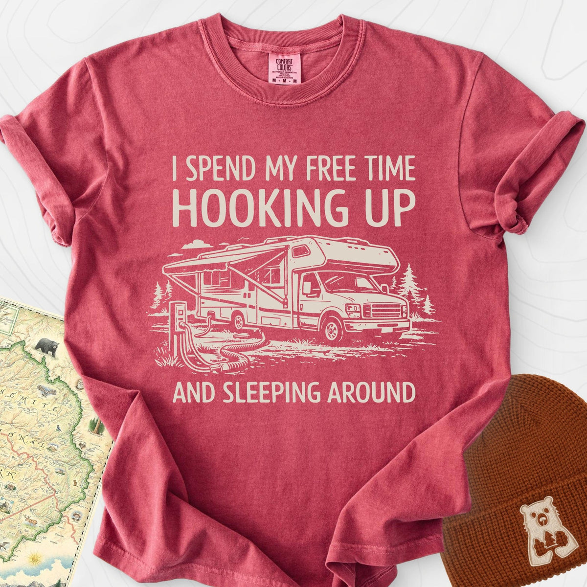 Sleeping Around T-Shirt Gift For Hiker