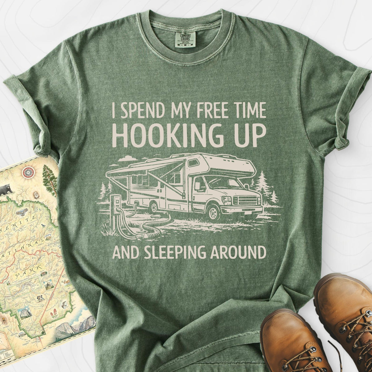 Sleeping Around T-Shirt Gift For Hiker