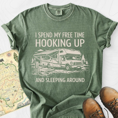 Sleeping Around T-Shirt Gift For Hiker