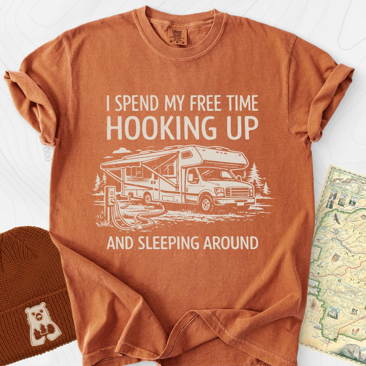 Sleeping Around T-Shirt Gift For Hiker