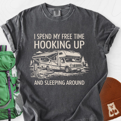 Sleeping Around T-Shirt Gift For Hiker