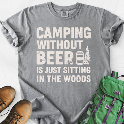 Camping Without Beer T-Shirt Gift For Hiker
