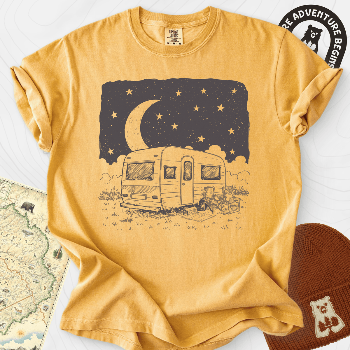 Night Camper T-Shirt Gift For Hiker
