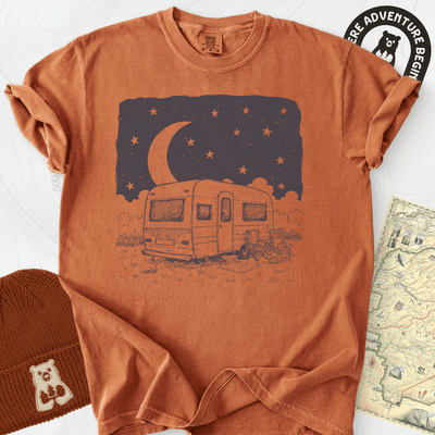Night Camper T-Shirt Gift For Hiker