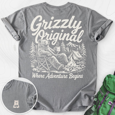 Grizzly Original Back Print T-shirt Gift For Hiker