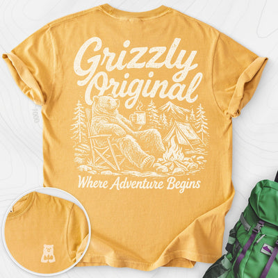 Grizzly Original Back Print T-shirt Gift For Hiker