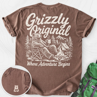 Grizzly Original Back Print T-shirt Gift For Hiker