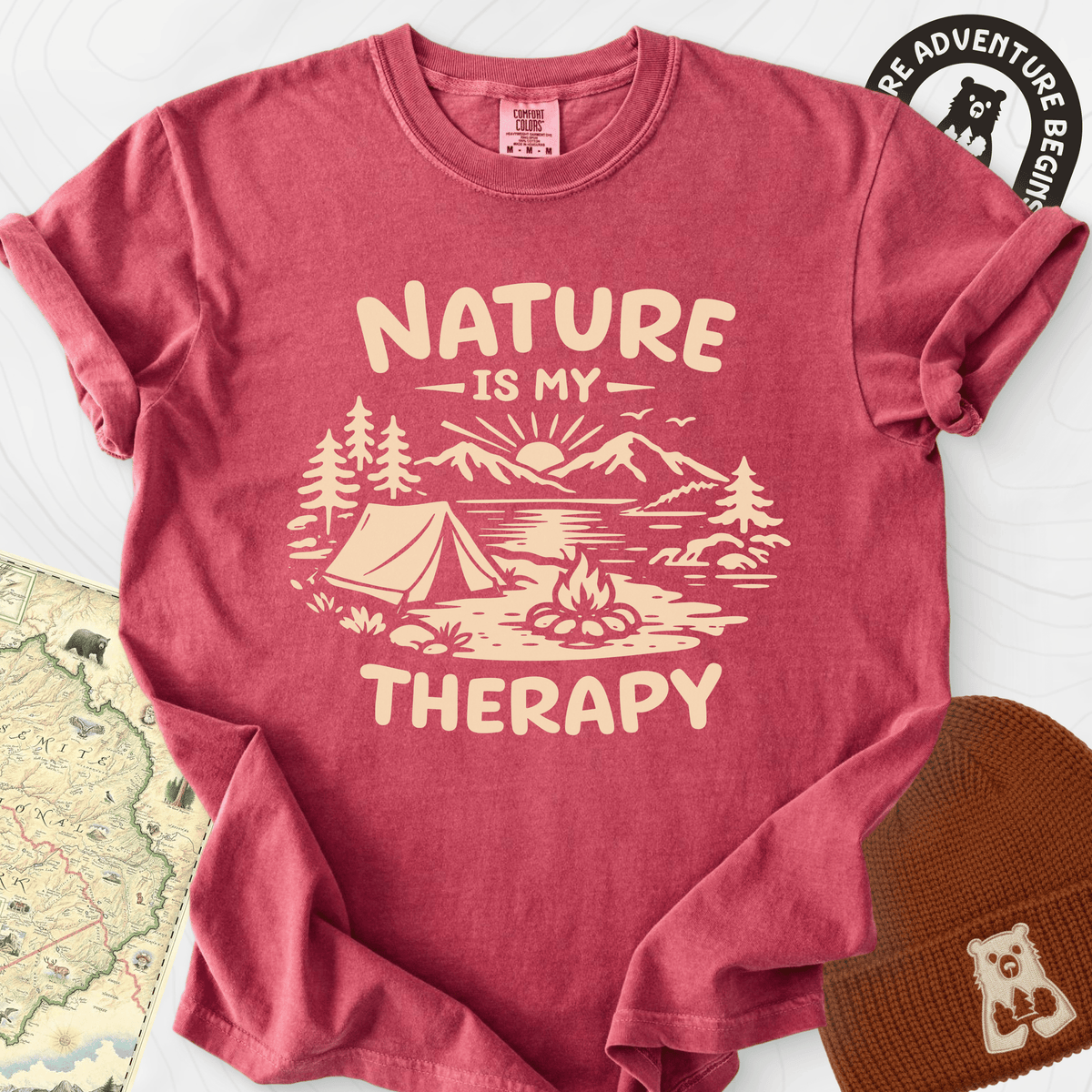 Nature Therapy T-Shirt Gift For Hiker