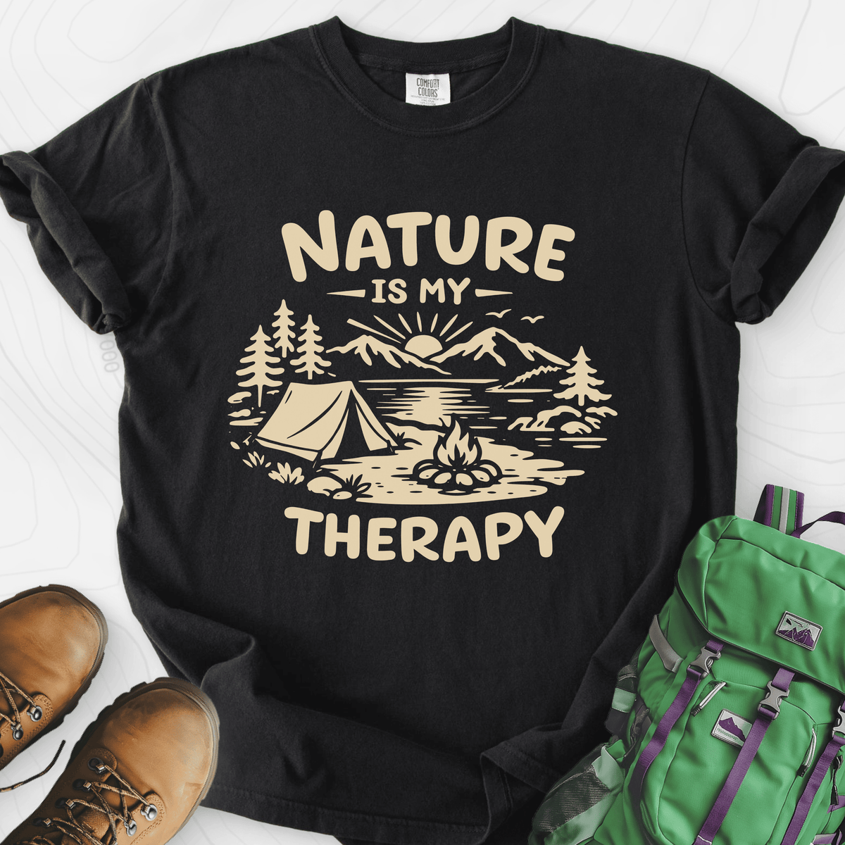 Nature Therapy T-Shirt Gift For Hiker