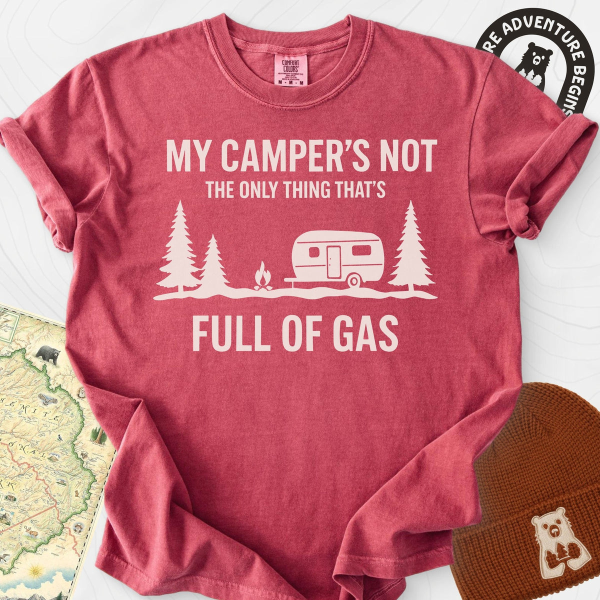 Full of Gas T-Shirt Gift For Hiker