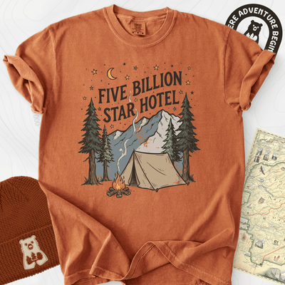 Five Billion Star Hotel T-Shirt Gift For Hiker