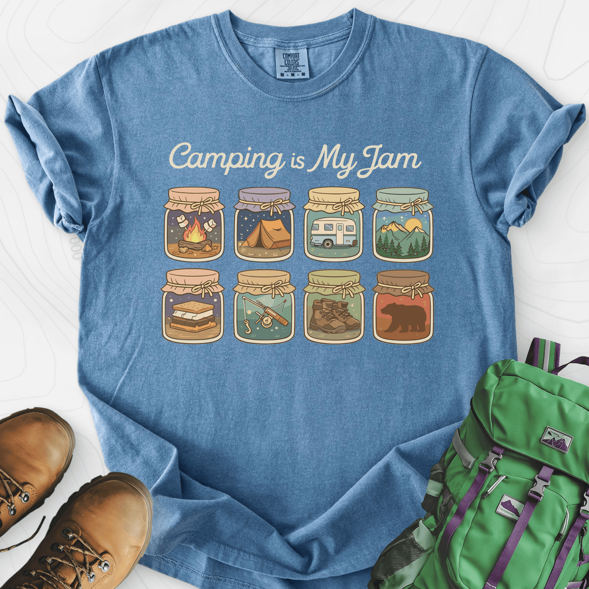 Camping Is My Jam T-Shirt Gift For Hiker