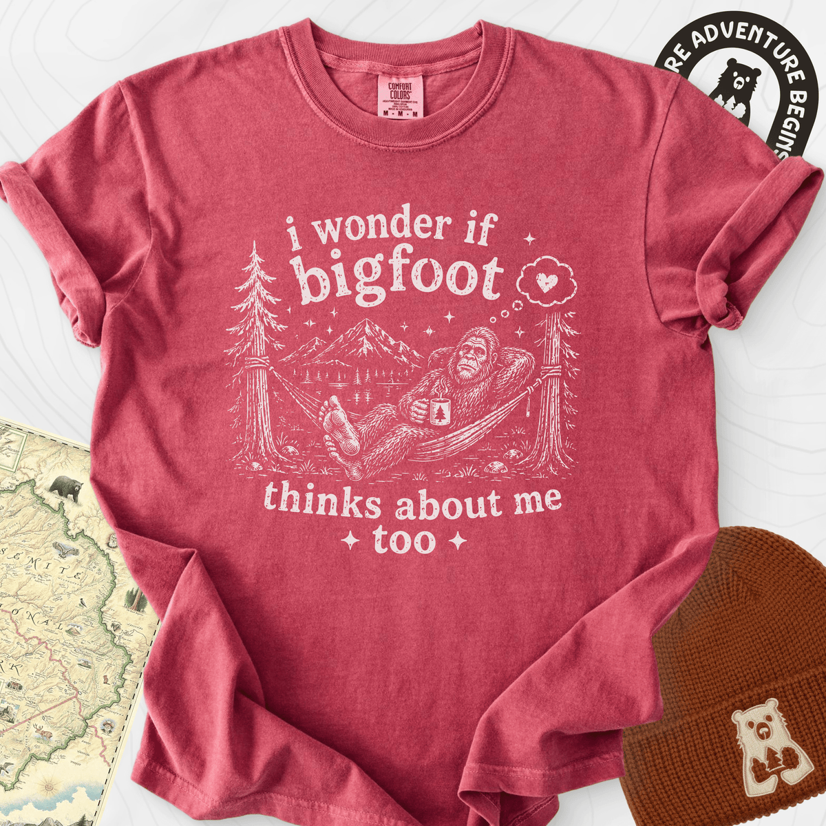 Bigfoot Daydream T-Shirt Gift For Hiker