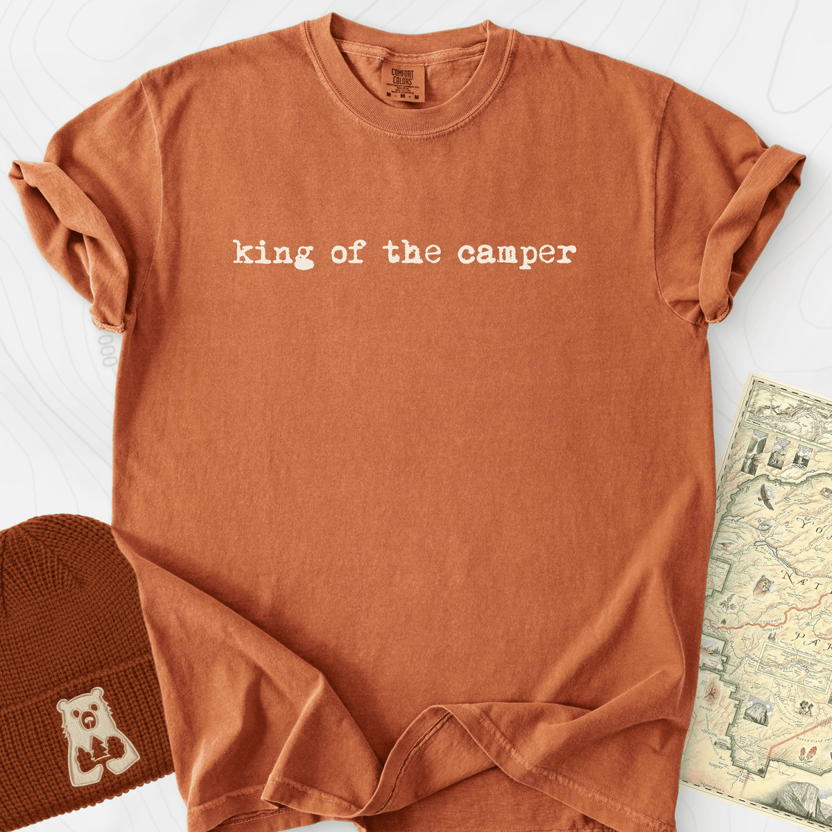 King of the Camper T-Shirt Gift For Hiker