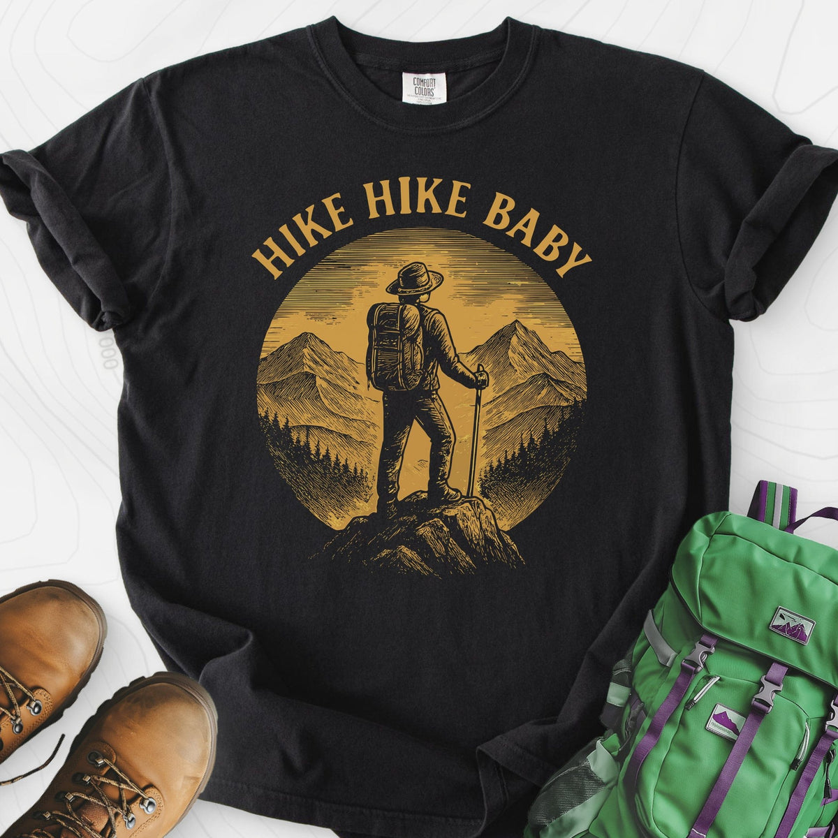 Hike Hike Baby T-Shirt Gift For Hiker