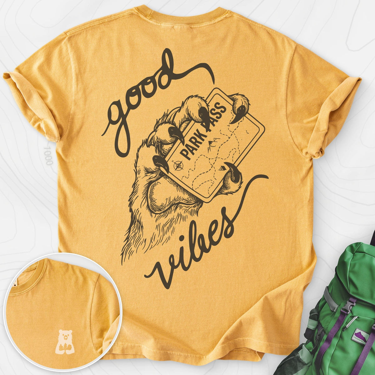 Park Pass Back Print T-shirt Gift For Hiker