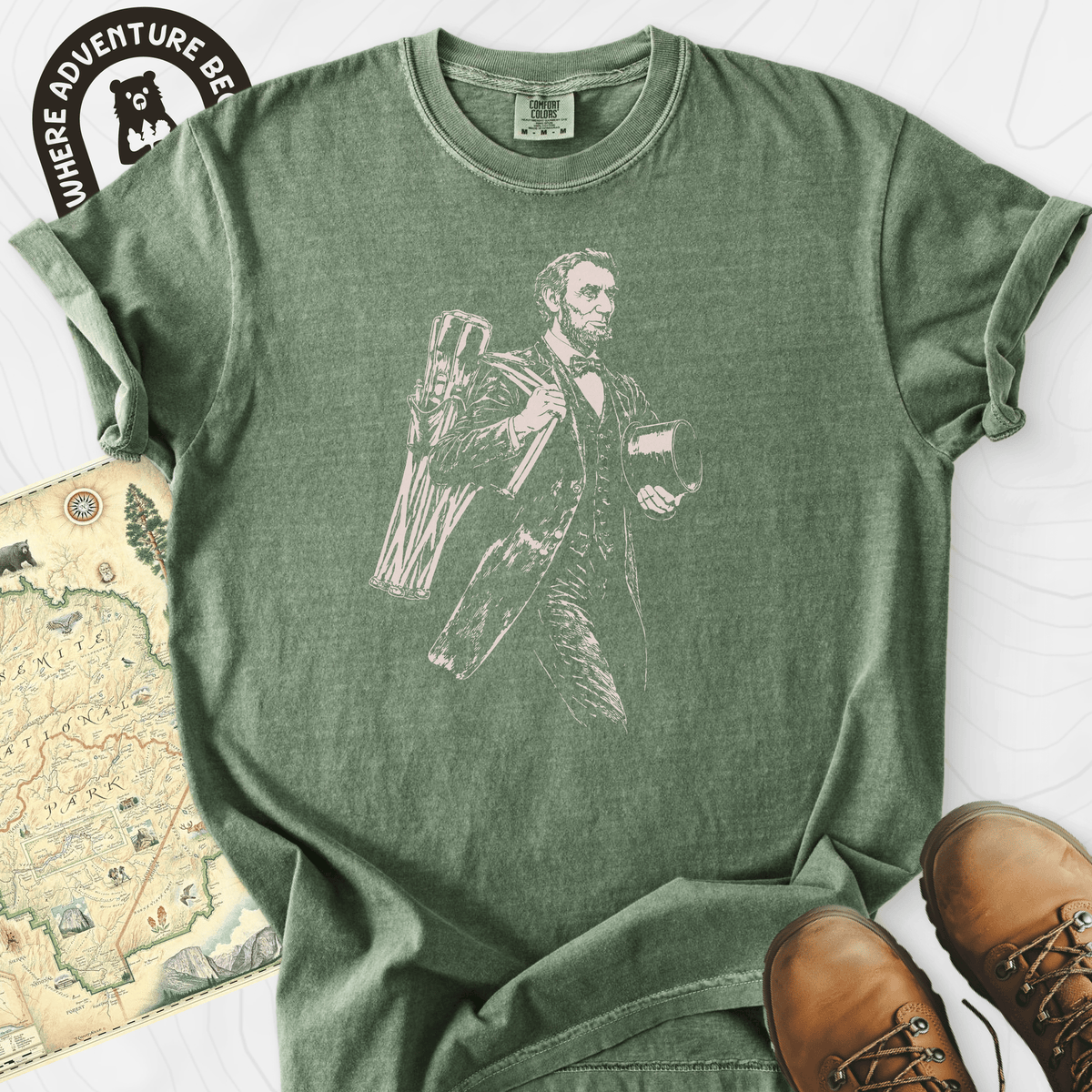 Lincoln Camping Gear T-Shirt Gift For Hiker