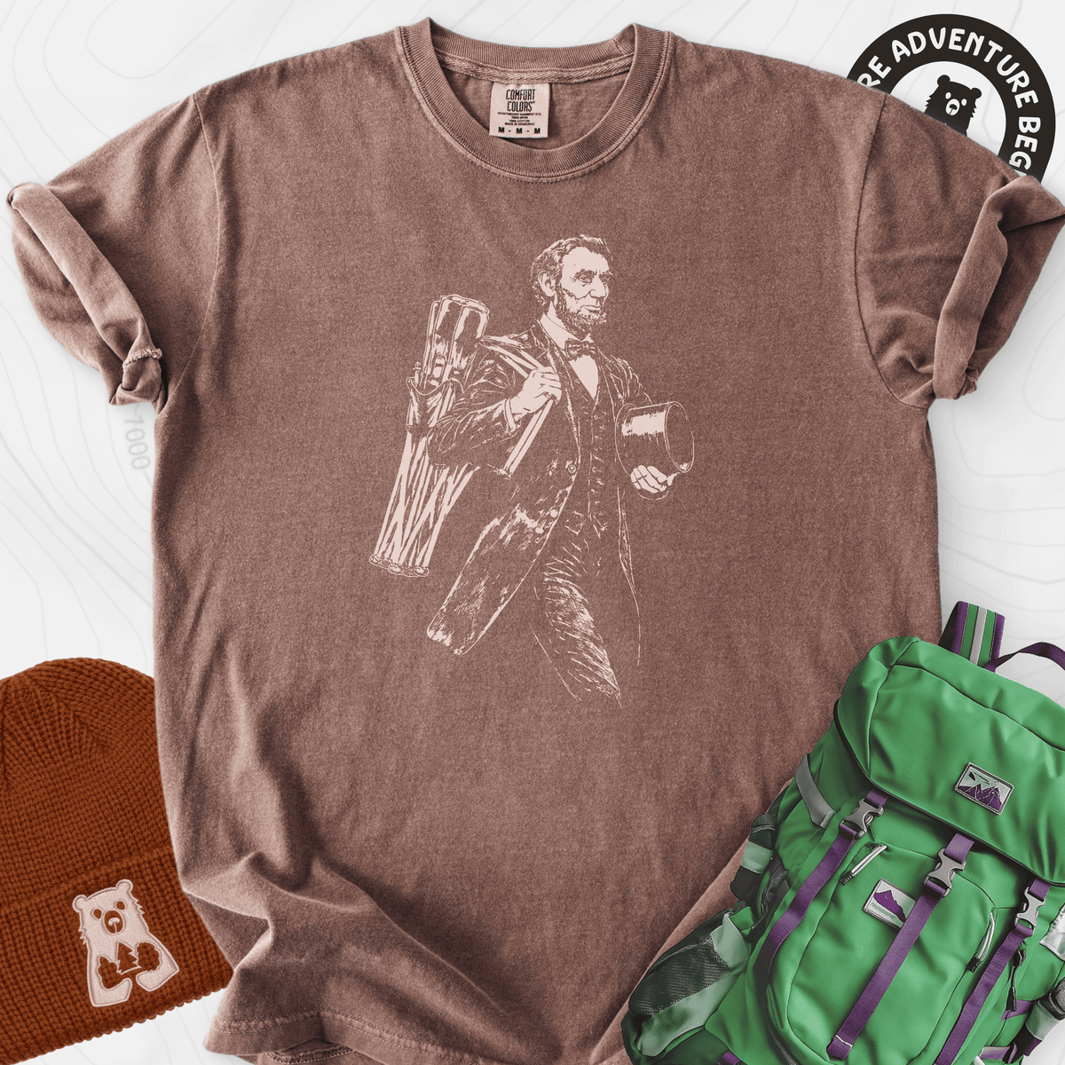 Lincoln Camping Gear T-Shirt Gift For Hiker