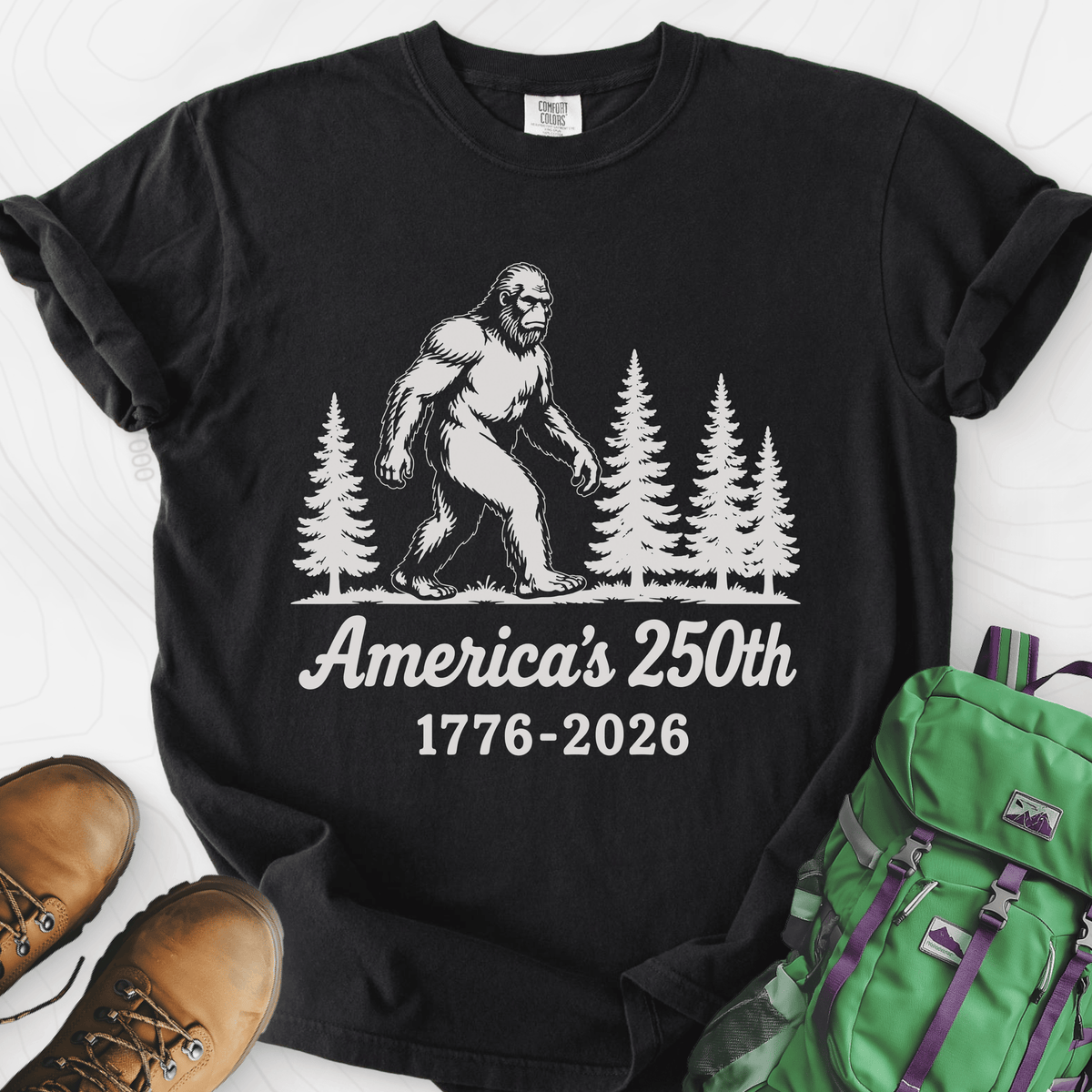 Bigfoot 250th T-Shirt Gift For Hiker