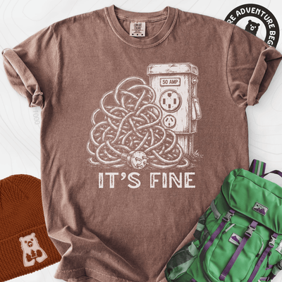 It's Fine T-Shirt Gift For Hiker