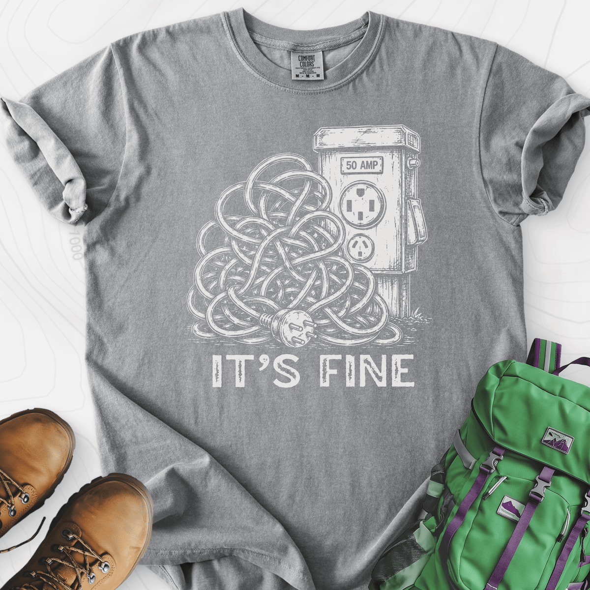 It's Fine T-Shirt Gift For Hiker